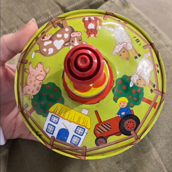 Other - Vintage Spinning Top Toy Tin. LBZ  Farm theme